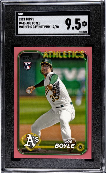 2024 Joe Boyle topps Mother's Day Pink 12/50 SGC 9.5