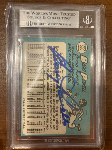 1965 Topps Boog Powell #560 SP BGSAuthentic Auto