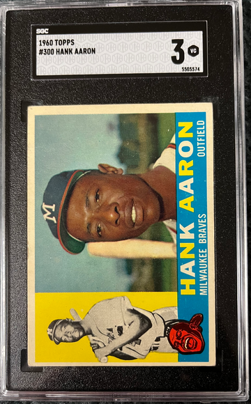 1960 Topps Hank Aaron #300 SGC 3