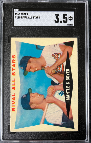1960 Topps Rival All Stars Mantle/Boyer #160