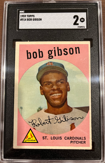 1959 Topps Bob Gibson #514 Rookie St Louis Cardinals