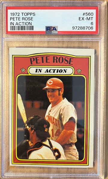 1972 Topps Pete Rose In Action #560 PSA 6