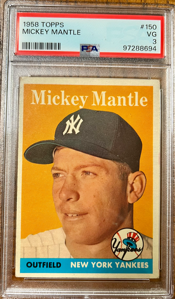 1958 Topps Mickey Mantle #150 PSA 3