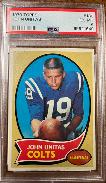 1970 Topps Johnny Unitas #180 PSA 6