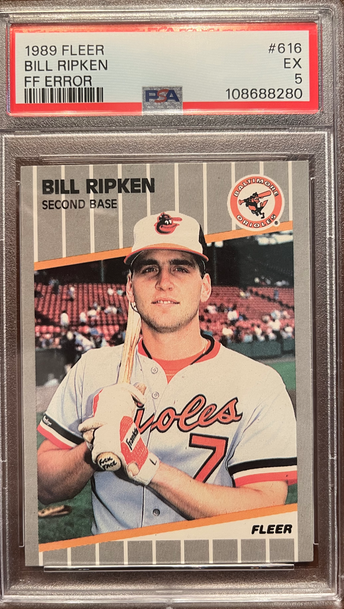 1989 Fleer Bill Ripken FF Error #616 PSA 5