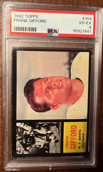 1962 Topps Frank Gifford #104 PSA 4 HOF NY 
