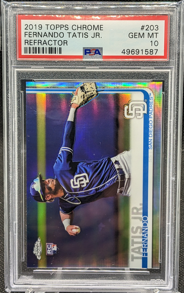 2019 Topps Chrome 203 Fernando Tatis Jr. Refractor PSA 10
