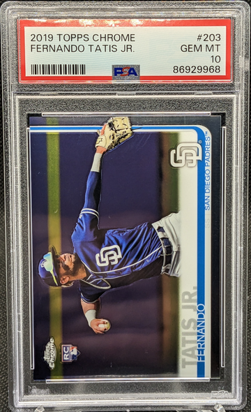 2019 Topps Chrome 203 Fernando Tatis Jr. PSA 10
