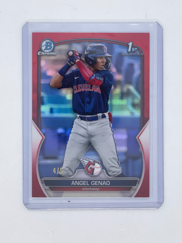 2023 Bowman Chrome Angel Genao red refractor /5
