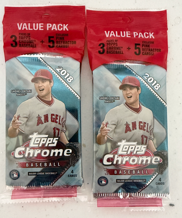 (2) 2018 Topps Chrome Value packs