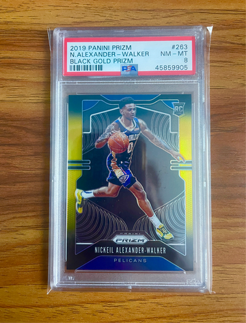 2019 Panini Prizm Nickeil Alexander-Walker Black Gold Prizm Rookie /5 PSA 8 #263