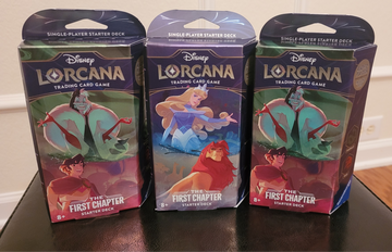 Disney Lorcana The First Chapter Starter Booster Decks Sealed Set (x3) Lot
