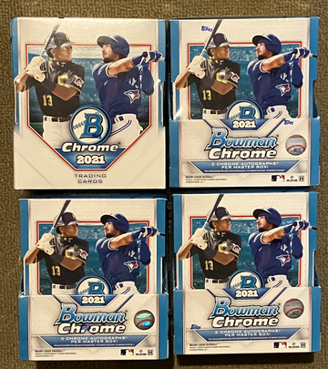 2021 Bowman Chrome Master Boxes Lot of 4 Hobby Master boxes New Sealed