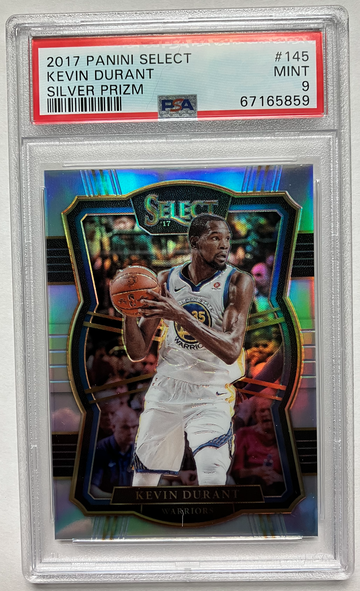 2017-18 Panini Select Kevin Durant Silver Prizm PSA 9 #145