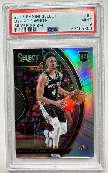 2017-18 Panini Select Derrick White Silver Prizm RC PSA 9 #99