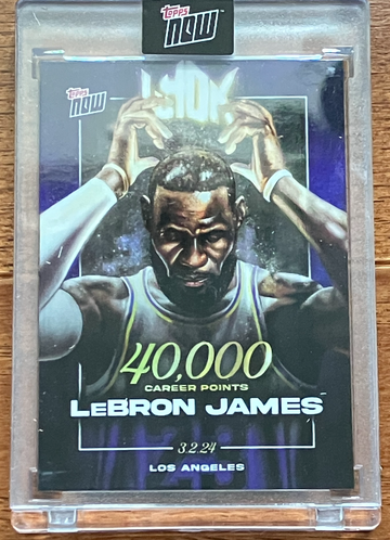 2023-24 Topps Now Basketball LeBron James 40,000 CAREER POINTS Lakers #LJ-40K SP