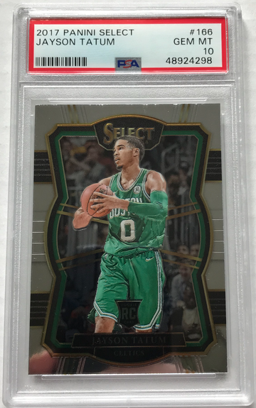 2017-18 Panini Select Jayson Tatum PSA 10 GEM MT RC Rookie Card #166 Premier Level