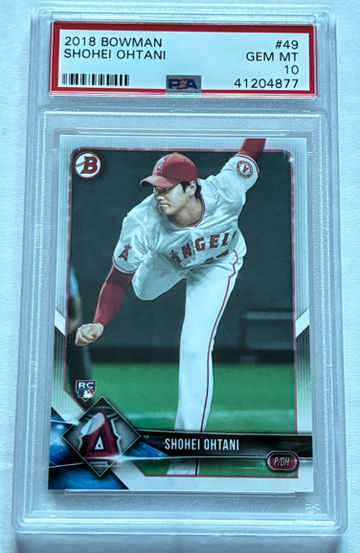 2018 Bowman Shohei Ohtani #49 PSA 10 GEM MT RC Rookie MVP