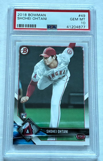 2018 Bowman Shohei Ohtani #49 PSA 10 GEM MT RC Rookie MVP