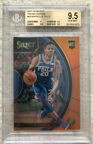 2017-18 Panini Select Prizms Orange 16/75 Markelle Fultz RC BGS 9.5