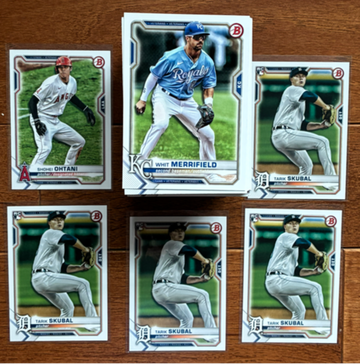 2021 Bowman Baseball Base Qty 221 card lot, Shohei Ohtani, Skubal
