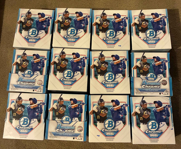 2021 Bowman Chrome Baseball Master Boxes Lot of 12 Sealed (Full Case worth). Ohtani? 