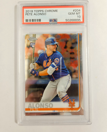2019 Topps Chrome RC Pete Alonso PSA 10