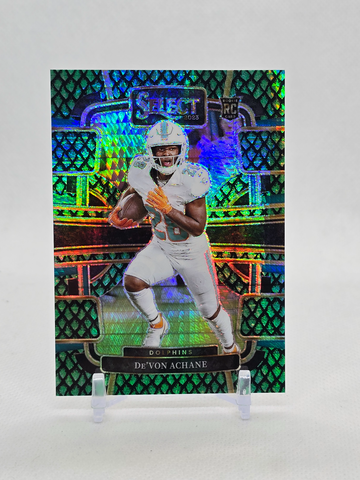 2023 Select De'von Achane #63 Dragon Scale #'d 63/70 Rookie Card Miami Dolphins RC