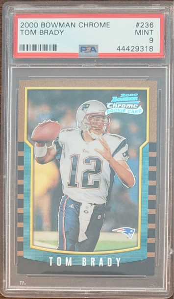 2000 Tom Brady Bowman Chrome Rookie PSA 9