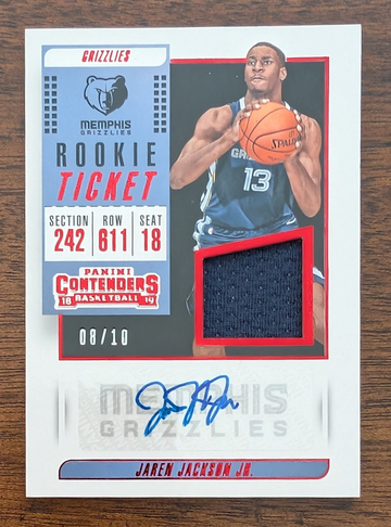 2018 Jaren Jackson Jr. Contenders RPA /10 - Sharp!