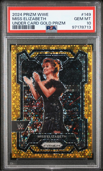 2024 Panino WWE Prizm Miss Elizabeth Under Card Gold Prizm #/10 PSA 10