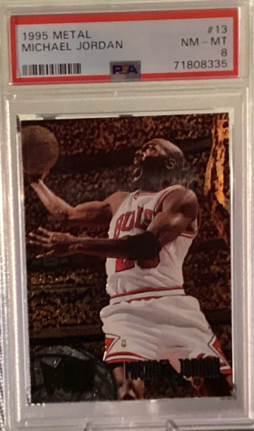 1995-96 Metal #13 Michael Jordan  PSA 8