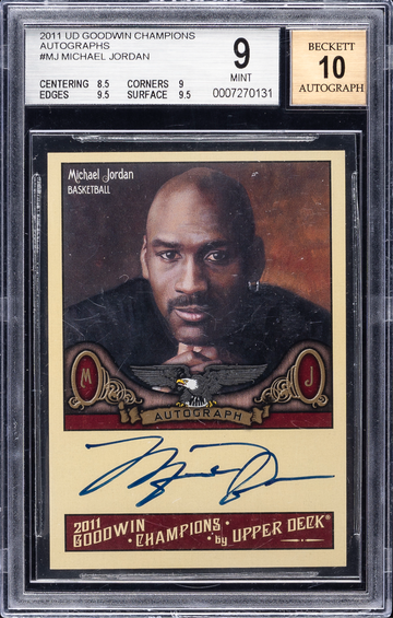 2011 Upper Deck Goodwin Champions Autographs Michael Jordan BGS 9/Auto 10