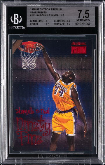 Shaquille O'Neal 1998-99 Skybox Premium Star Rubies #212 BGS 7.5