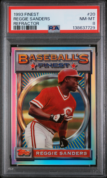 1993 Finest Refractor Reggie Sanders #20 PSA 8