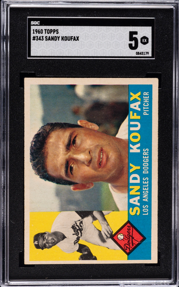 1960 Topps Sandy Koufax #343 SGC 5