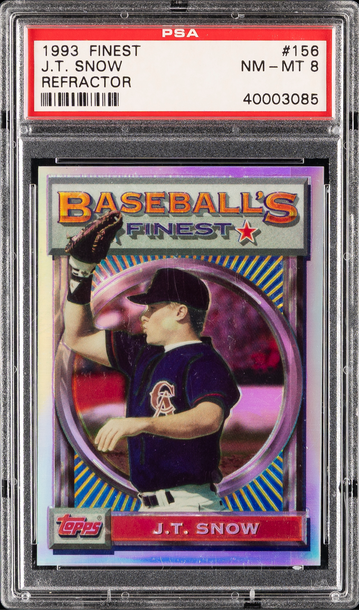 1993 Finest Refractor JT Snow #156 PSA 8
