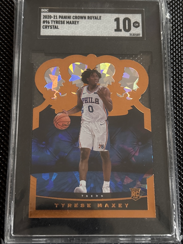 2020 Crown Royale Tyrese Maxey Crystal Gem Mint