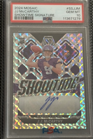 2024 Mosaic JJ McCarthy Showtime RC Auto PSA 10