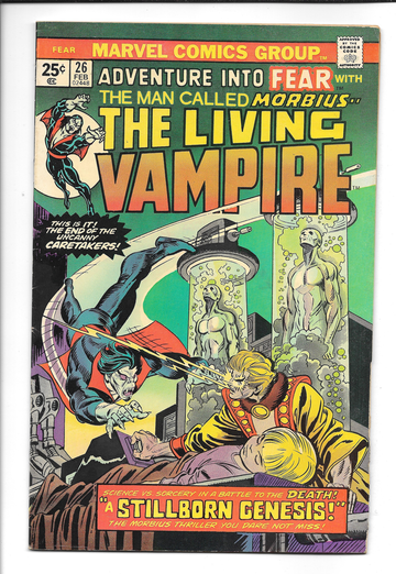 Adventure Into Fear #26 (1975) Marvel Value Stamp #75 Morbius