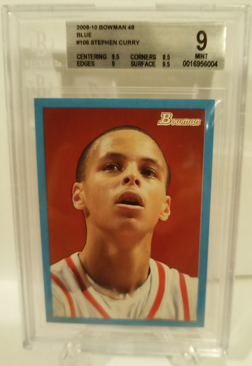 2009 Stephen Curry Bowman Blue Rookie BGS 9 /1948