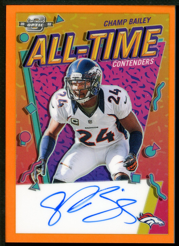 2022 Panini Contenders Optic Champ Bailey All-Time Orange Auto #05/25