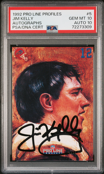 1992 Pro Line Profiles Jim Kelly Auto #5 PSA 10/10 Pop 1
