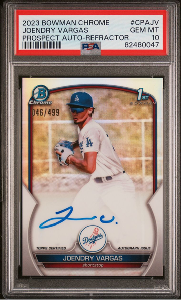2023 Bowman Chrome Joendry Vargas Prospect Refractor Auto PSA 10