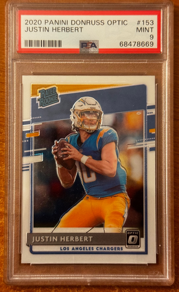 2020 Panini Donruss Optic Justin Herbert PSA 9