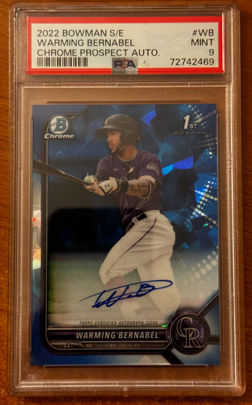 2022 Bowman Sapphire Warming Bernabel Auto PSA 9