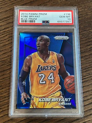 PSA 10 2014-15 Panini Prizm Kobe Bryant Blue Prizm Refractor #136 /99