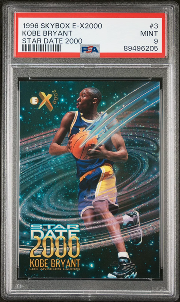 PSA 9 1996 Skybox E-X2000 Kobe Bryant Star Date 2000 Rookie RC #3