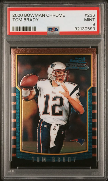 PSA 9 2000 Bowman Chrome Tom Brady Rookie RC #236
