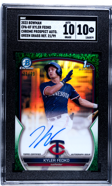 2023 Bowman Kyle Fedko Green Grass Refractor Auto SGC 10/10